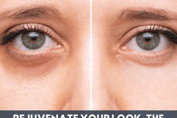 Before and after images showcasing the rejuvenating effects of undereye filler treatment at Sarayu Clinics in Delhi.