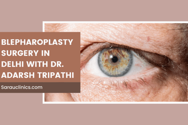 Blepharoplasty Surgery in Delhi: Patient undergoing professional eyelid surgery at a clinic.